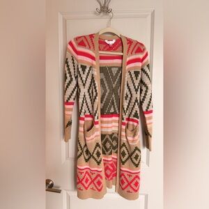 No Boundaries Multicolor Patterned Cardigan